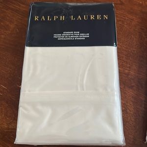 Ralph Lauren Home Standard Sham Bedford Sateen White NWT $145